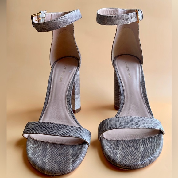 Stuart Weitzman NEARLYNUDE Block Sandal size 7.5 - Picture 9 of 9